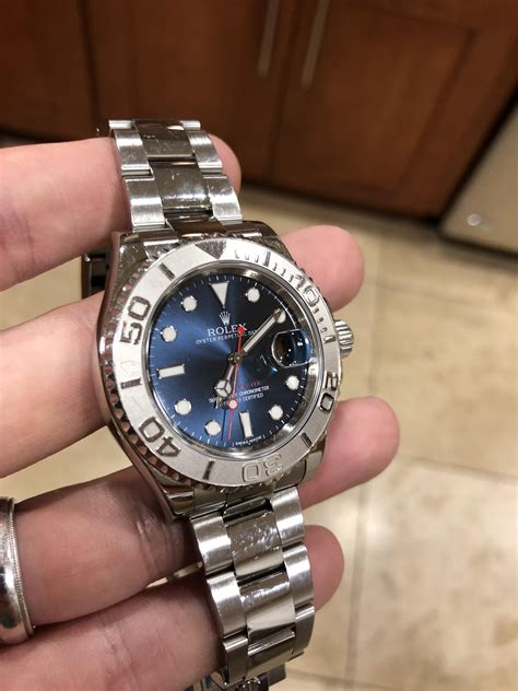 rolex yacht master rhodium blue noob|rolex yacht master 40mm price.